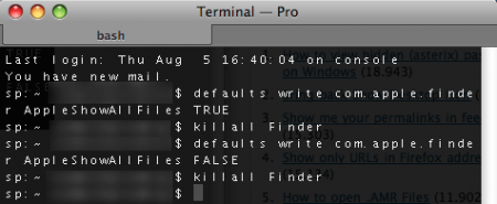mac terminal commands history